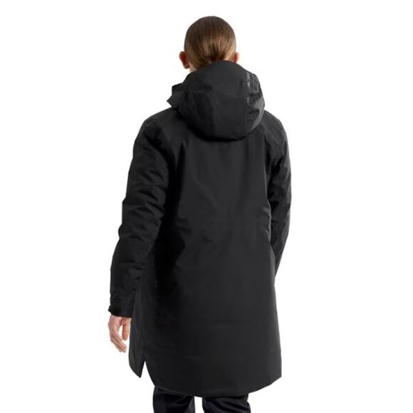 Arc'teryx Women's Large Black Beta Down Parka Coat Hooded Zip Up Outdoor HR4-32 - Picture 2 of 12